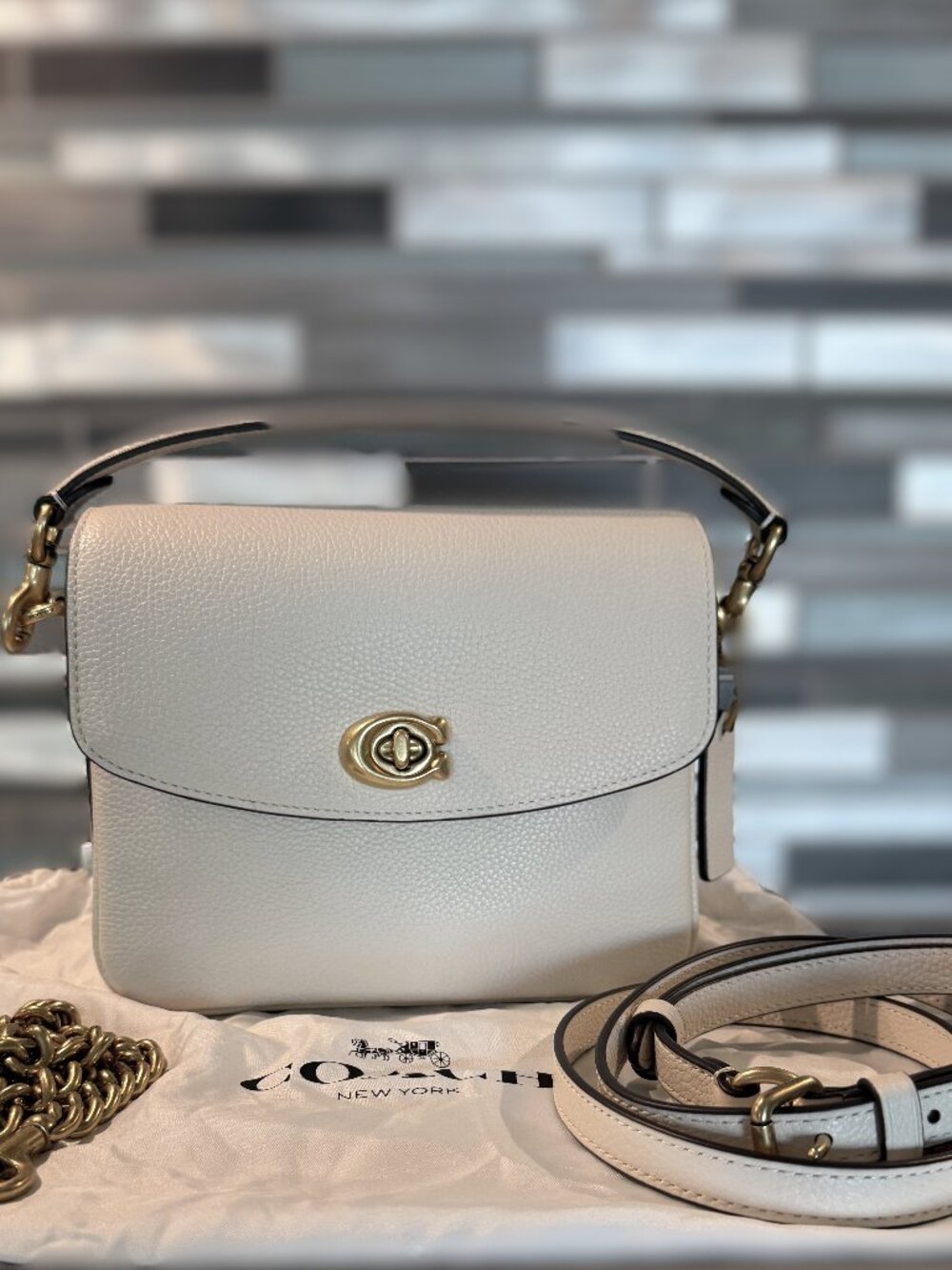 COACH CASSIE 19 COLOR CHAULK IVORY NWOT